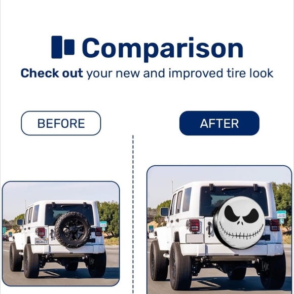 Jeep The Nighmare Before Christmas 17 Inch Spare Tire Cover - Picture 4 of 11